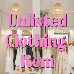 Unlisted clothing items (PRELOVED) live show listing